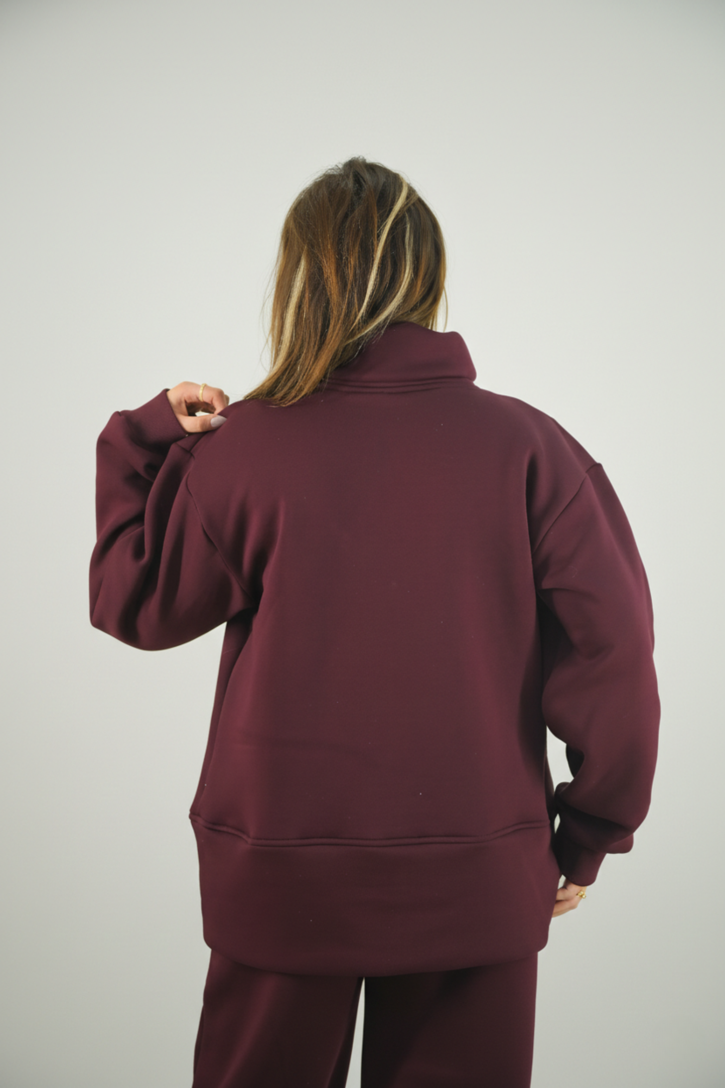 Burgundy High-necked Set