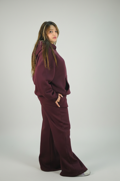 Burgundy Hoodie Set