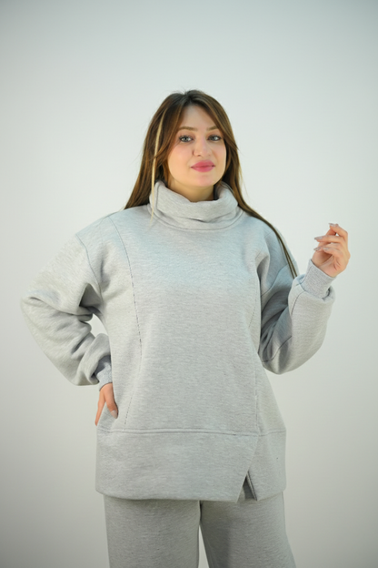 Grey High-necked Set