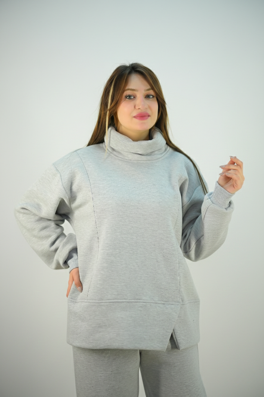 Grey High-necked Set