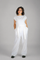 Elegant Sparkle Sleeveless White Two-Piece Set